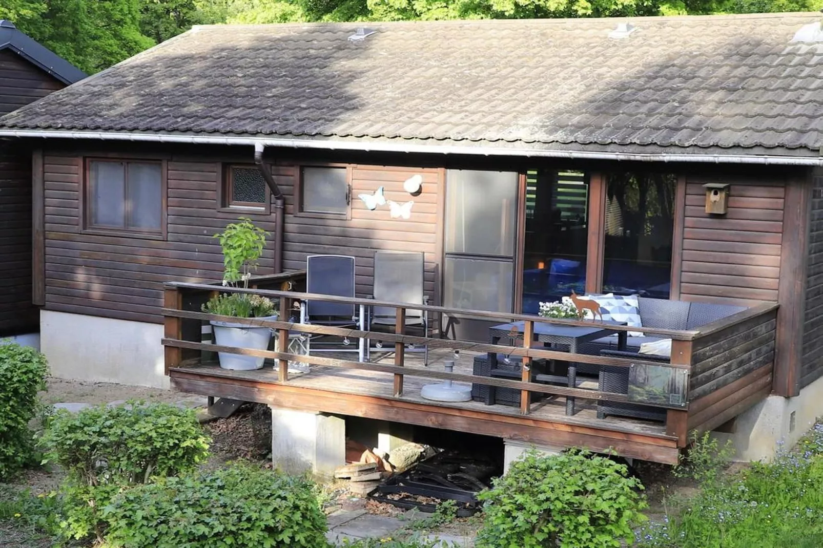 Chalet du temps suspendu-Jardins en été