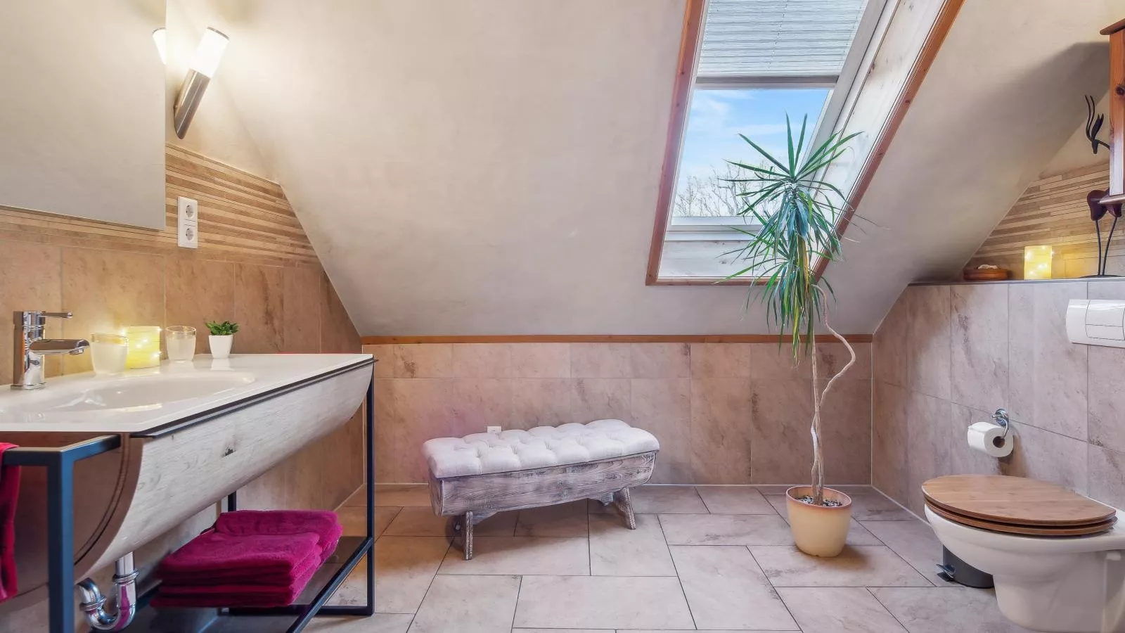 Naturstammhaus-Salle de bain