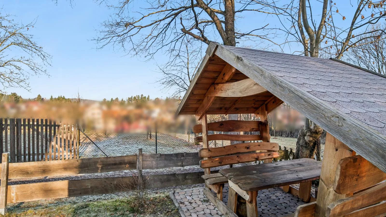 Das Haus am Wald-Jardin en hiver