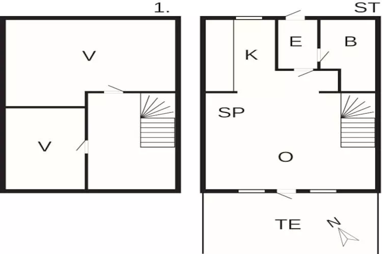 Maison de vacances pour 4 a Borre-Plan
