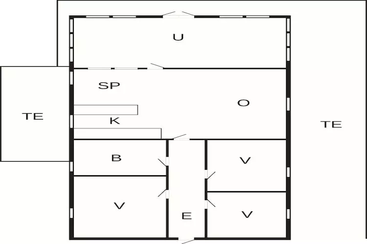 Maison de vacances pour 5 a Roslev - Plan