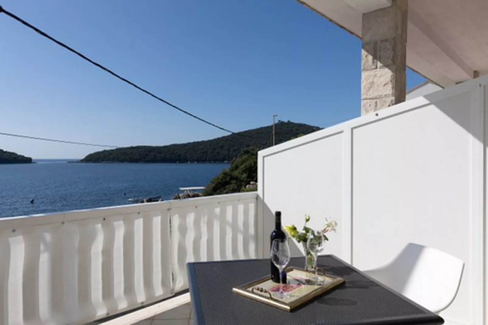 House Rašica - One Bedroom Apartment with Terrace and Sea view (3)-Terrasse