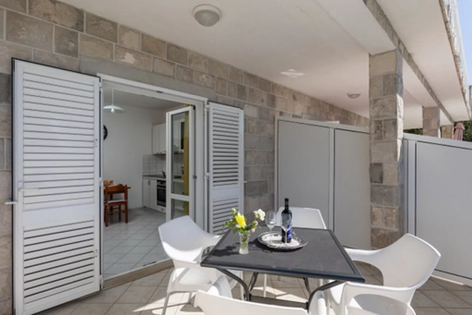 House Rašica - One Bedroom Apartment with Terrace and Sea view (3)-Terrasse