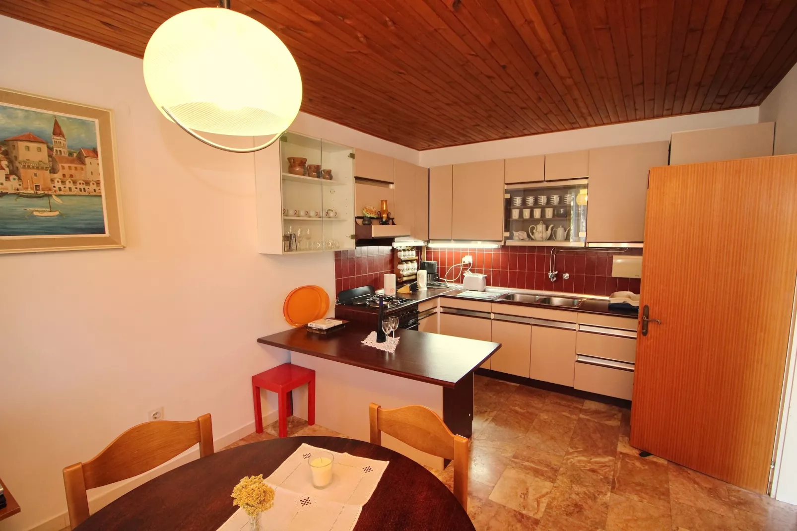 Apartment Kim- Two Bedroom Apartment with Terrace and Sea View-Kitchen