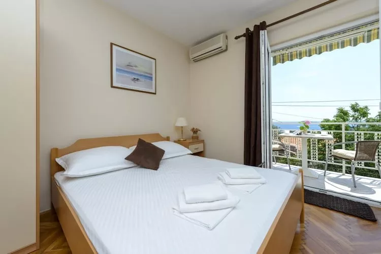 Apartments Botica- Studio Apartment with Balcony and Sea View-Bedroom