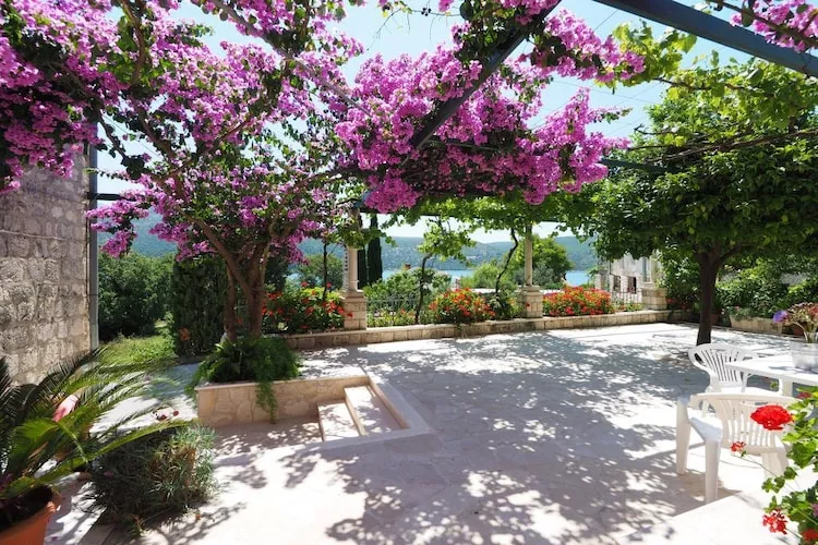 Apartments & Room Eva Slano - Double Room with Balcony and Sea View (Kamara)-Terrace