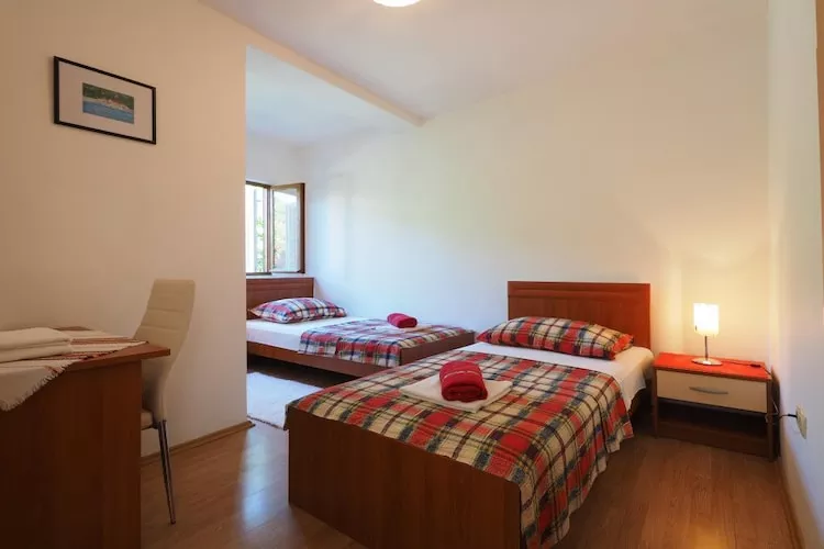 Apartments & Room Eva Slano - Two Bedroom Apartment with Terrace and Sea View (Veliki)-Bedroom