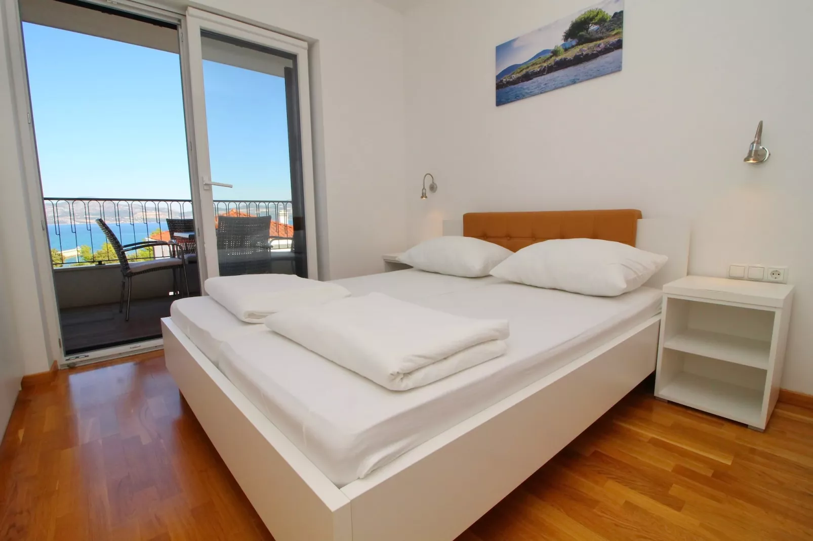 Apartments Kula - Comfort One Bedroom Apartment with Balcony and Sea View-A4-Bedroom