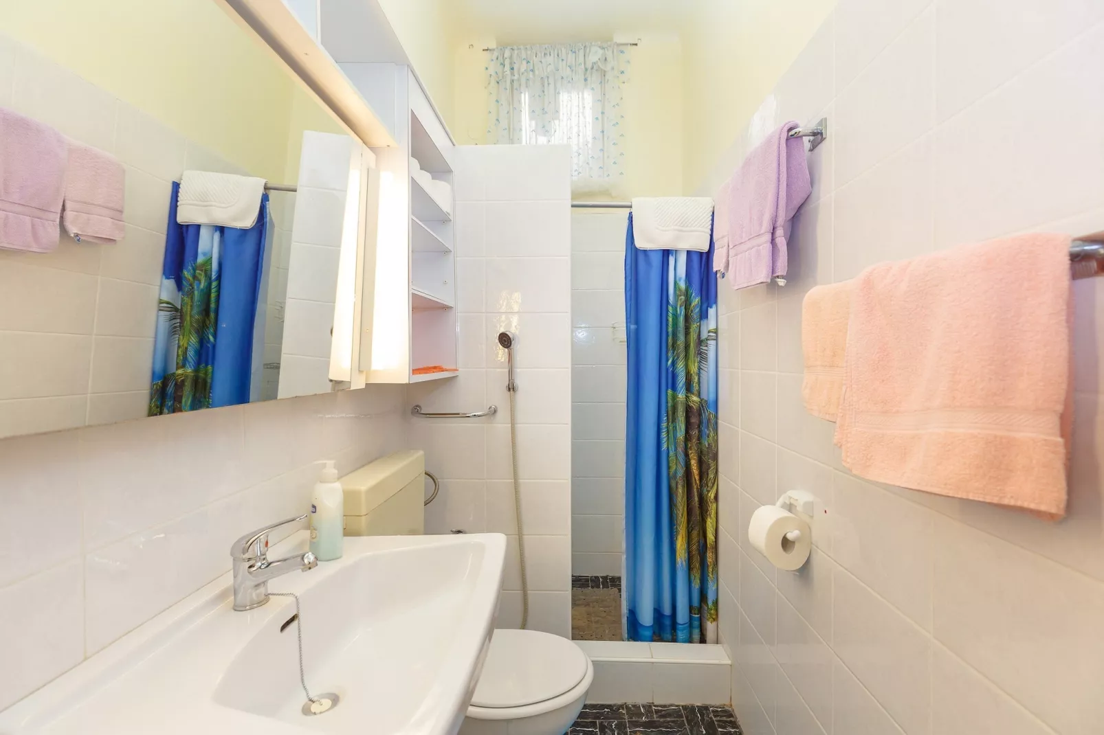 Ploče Apartments - One Bedroom Apartment with Terrace and Sea View - Petra Krešimira IV 27-Badezimmer