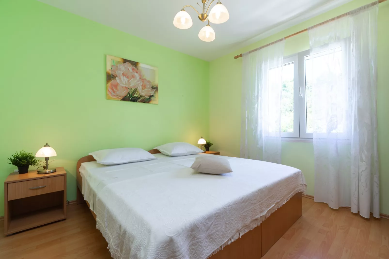 Holiday Home Diana - Two Bedroom Apartment with Terrace and Sea View-Bedroom