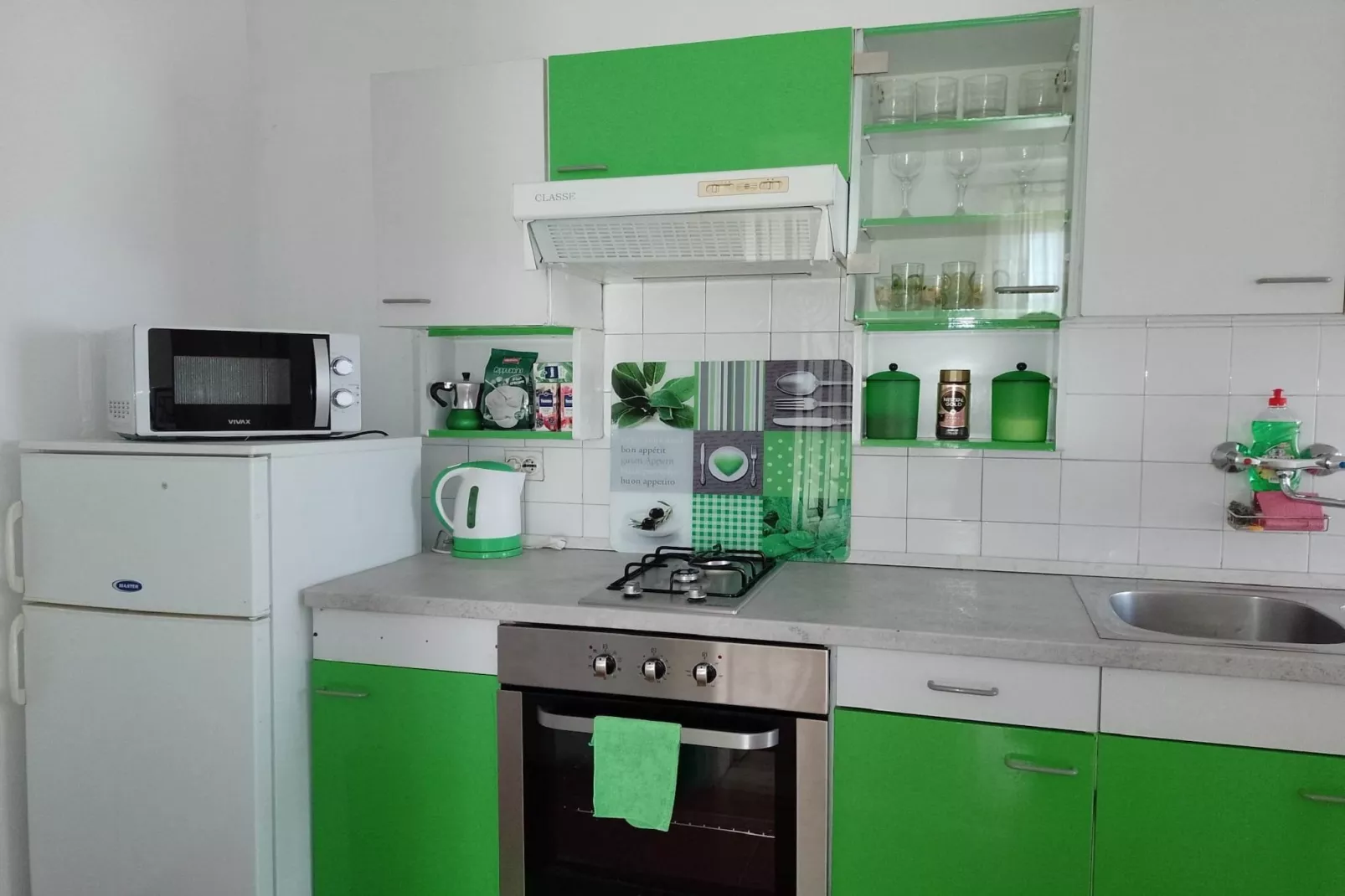Apartments Jeanny - One Bedroom Apartment with Terrace-Kitchen