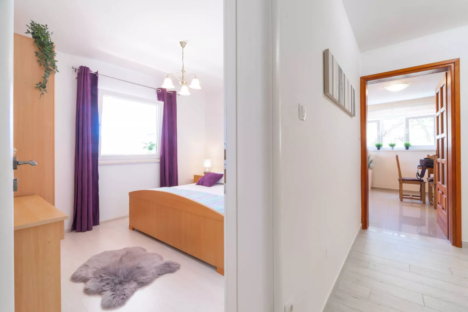 Holiday Home Diana - Five Bedroom House with Terrace and Sea View-Bedroom