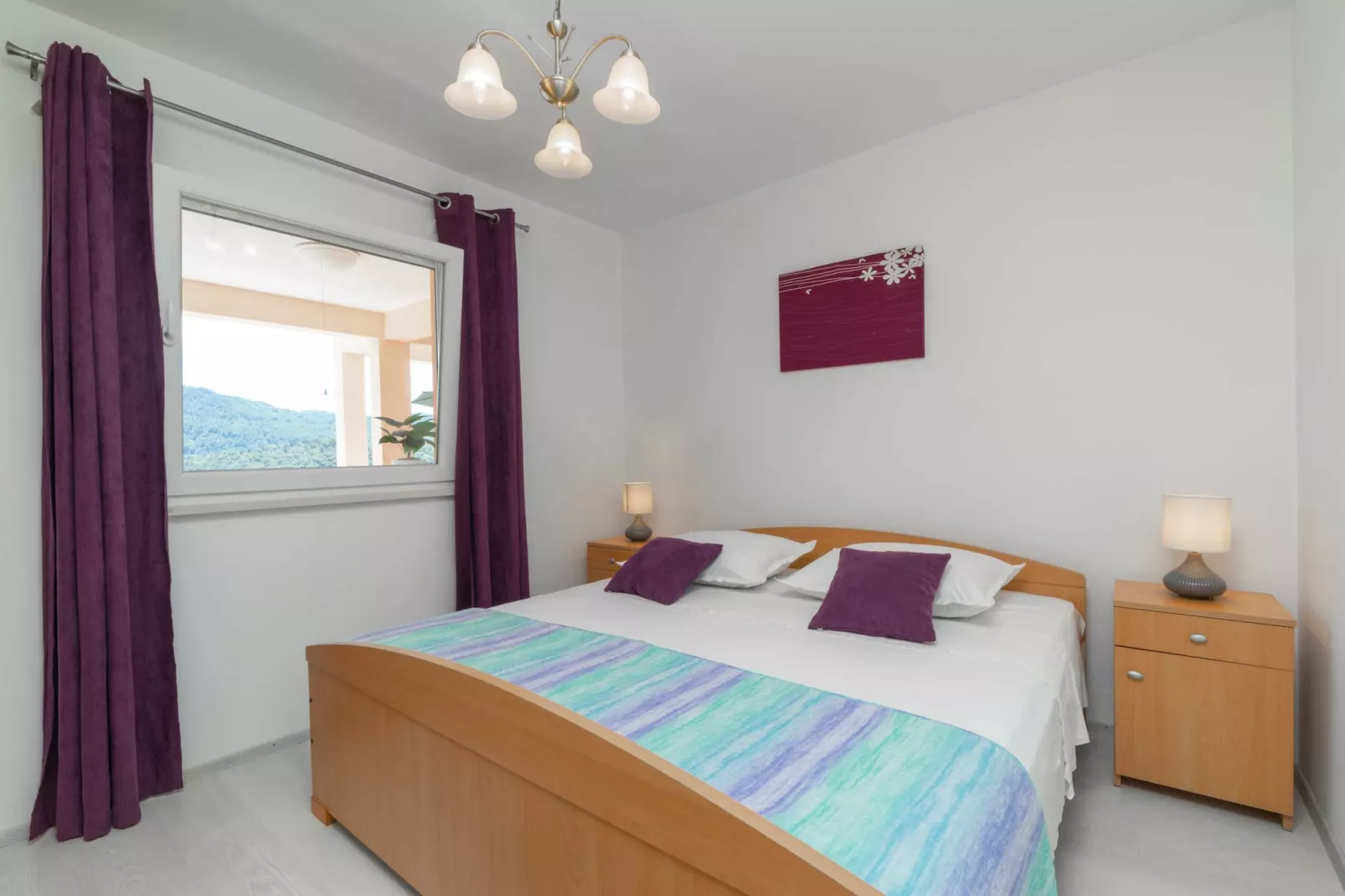 Holiday Home Diana - Five Bedroom House with Terrace and Sea View-Bedroom