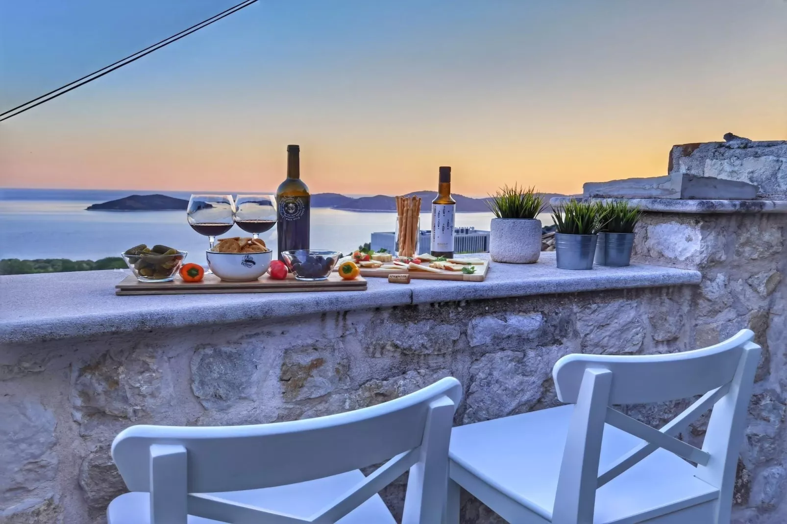 Villa Kanada - Two-Bedroom House with Terrace and Sea View-Aussicht