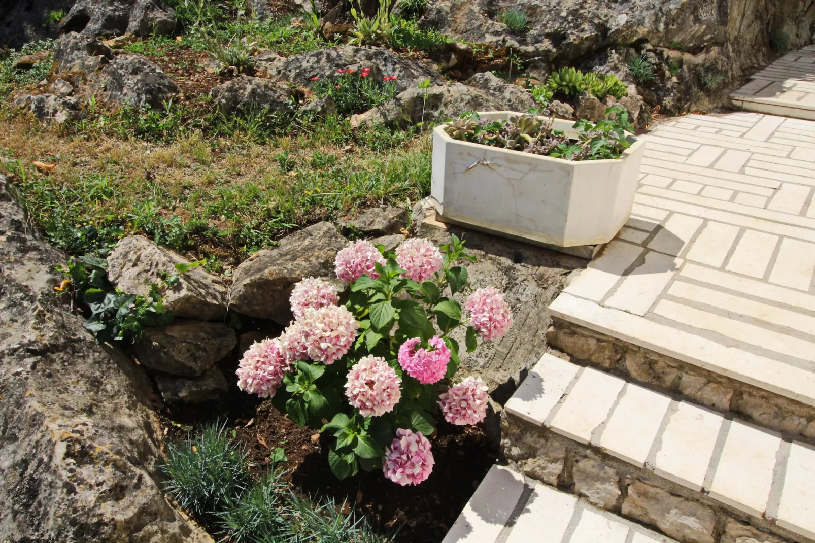 Holiday Home Gea - Three Bedroom Holiday Home with Terrace and Partial Sea View-Jardins en été