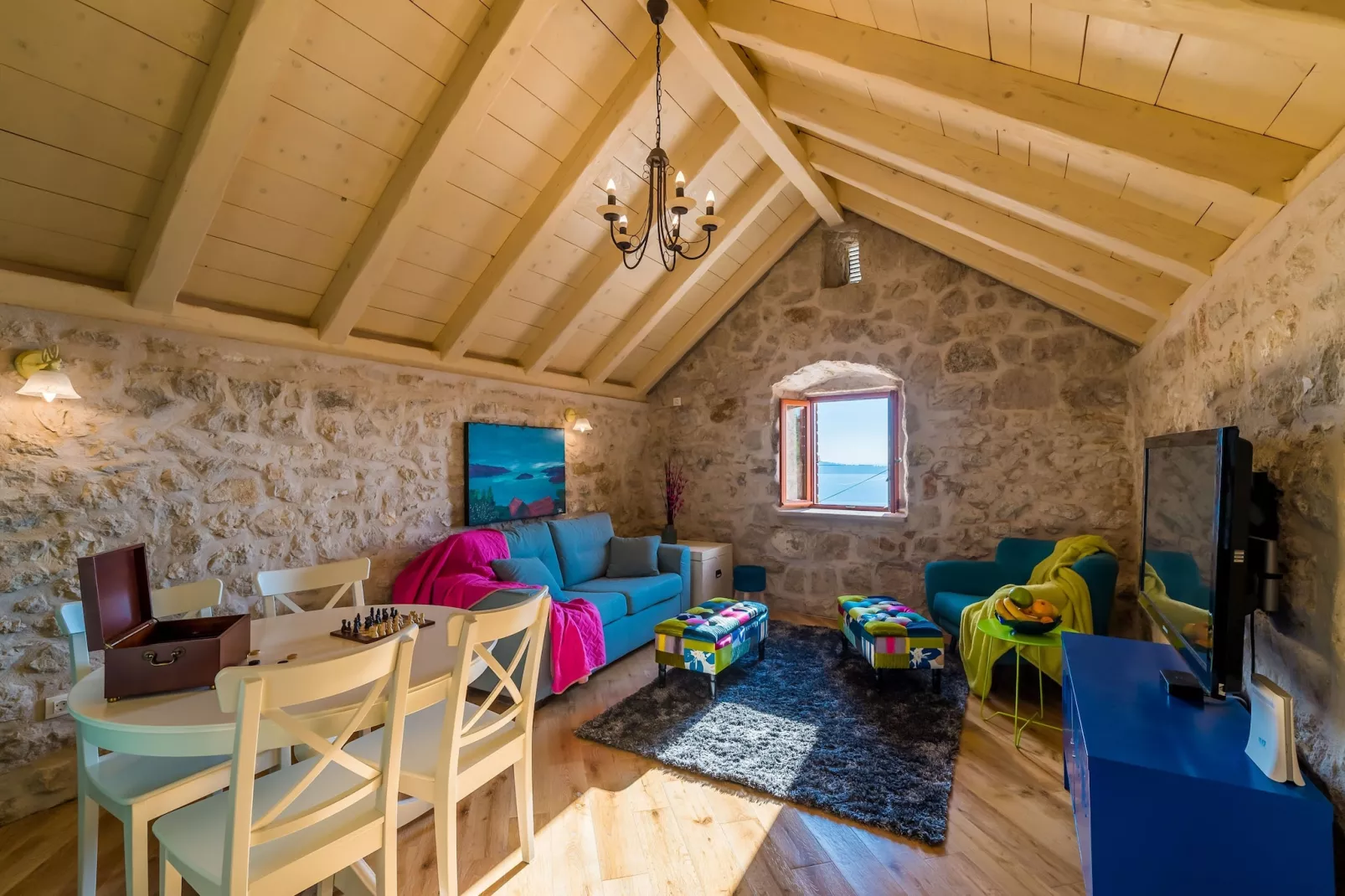 Villa Kanada - Two-Bedroom House with Terrace and Sea View-Esszimmer