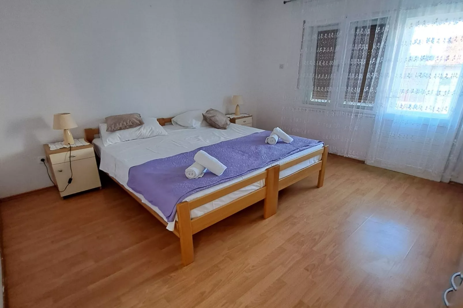 Apartment Marko (ST) - Three Bedroom Apartment with Balcony and Garden View-Bedroom