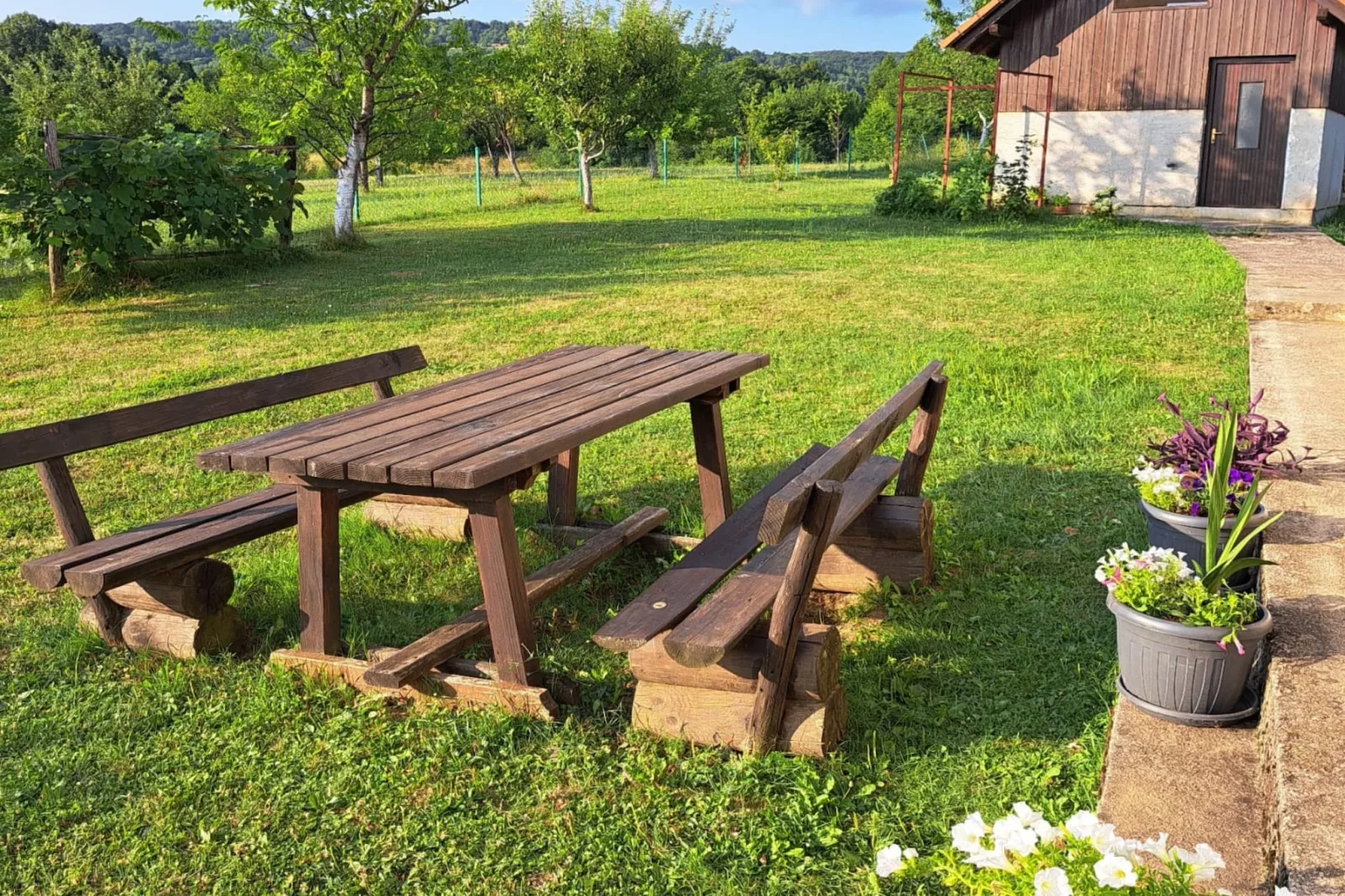 Guesthouse Žafran- Room With Landscape View-Gardens in summer