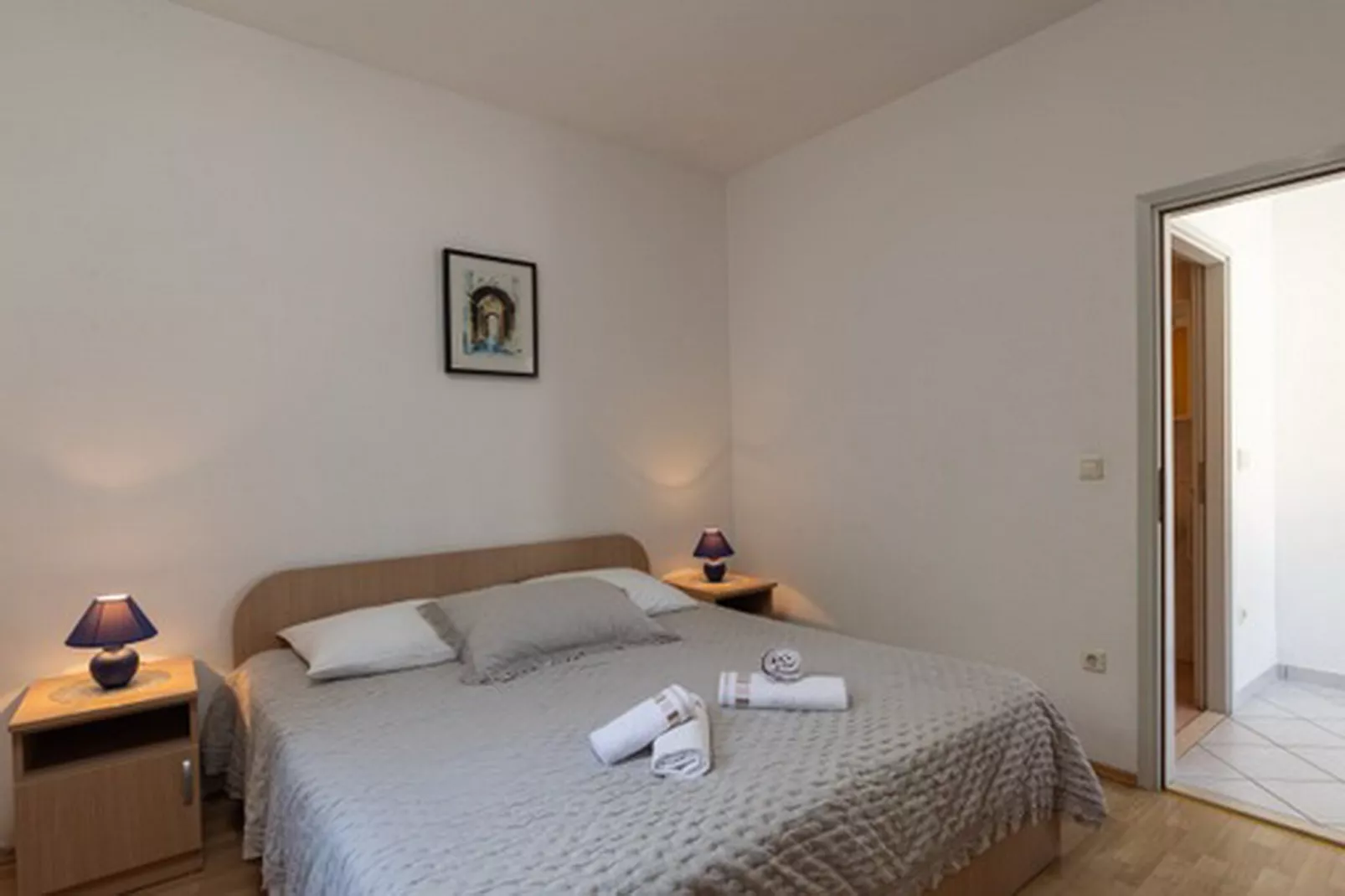 House Rašica -  One Bedroom Apartment with Terrace and Sea view (1)-Bedroom