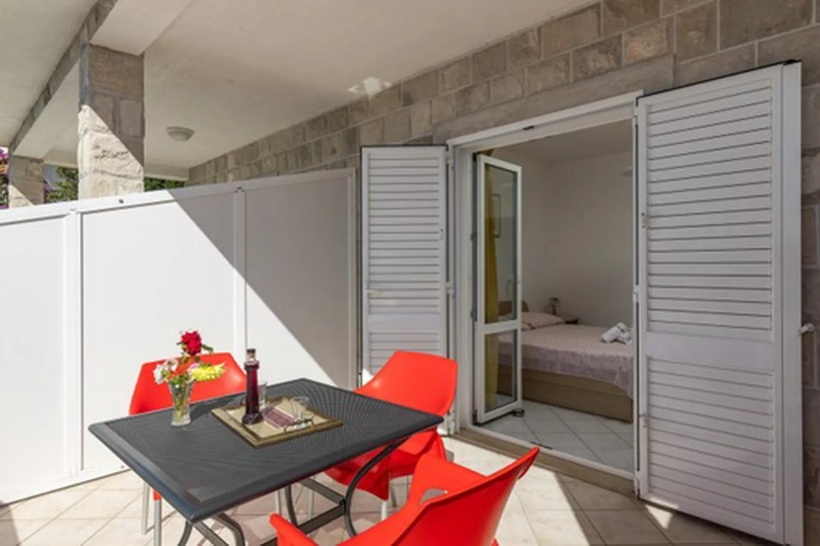 House Rašica - One Bedroom Apartment with Terrace and Sea view (2)-Terrace