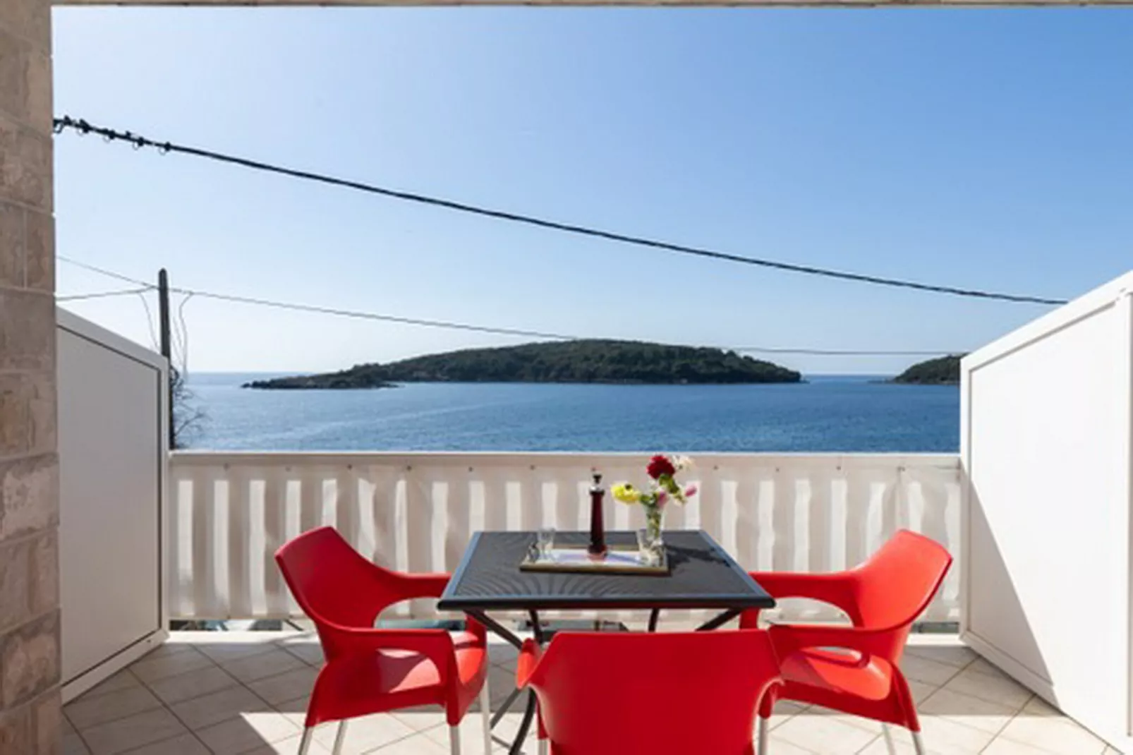House Rašica - One Bedroom Apartment with Terrace and Sea view (2)-Terrace