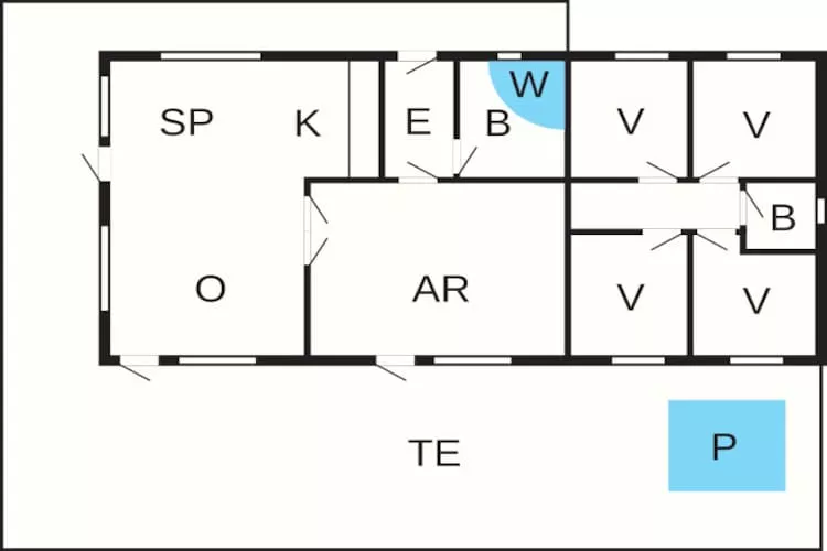 10 Personen Ferienhaus in Ansager - Grundriss