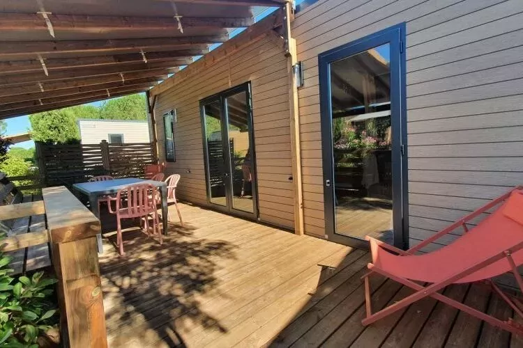 Caravan park Mas des Lavandes Sérignan-Mobilhome Prestige TVclim 2ch 4p-Exterior summer