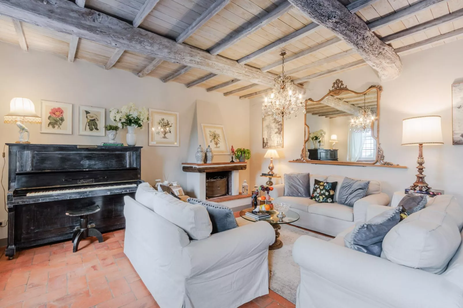 La Macina Farmhouse - Wohnzimmer