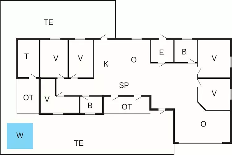 5 Sterne Ferienhaus in Hadsund - Grundriss