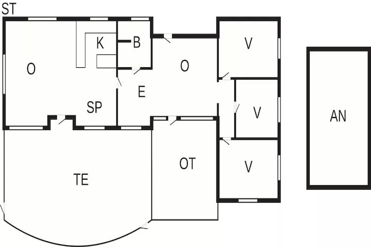 Maison de vacances pour 8 a Asnæs-Plan
