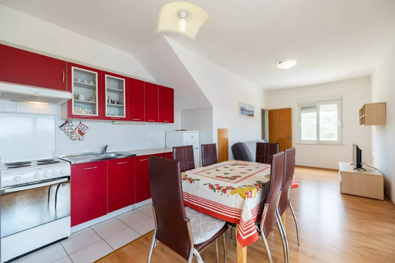 Apartments Fran-One Bedroom Apartment with Terrace and Sea View ( Fran 1 )-Küche