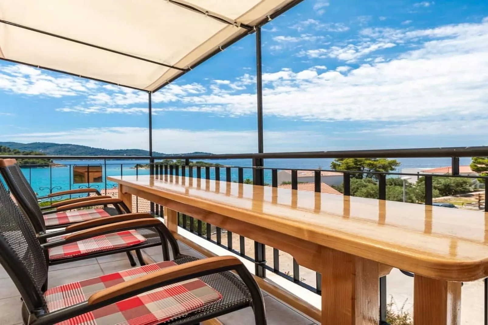 Apartments Fran-Two Bedroom Apartment with Balcony and Sea View ( Fran 2 )-Terrace balcony