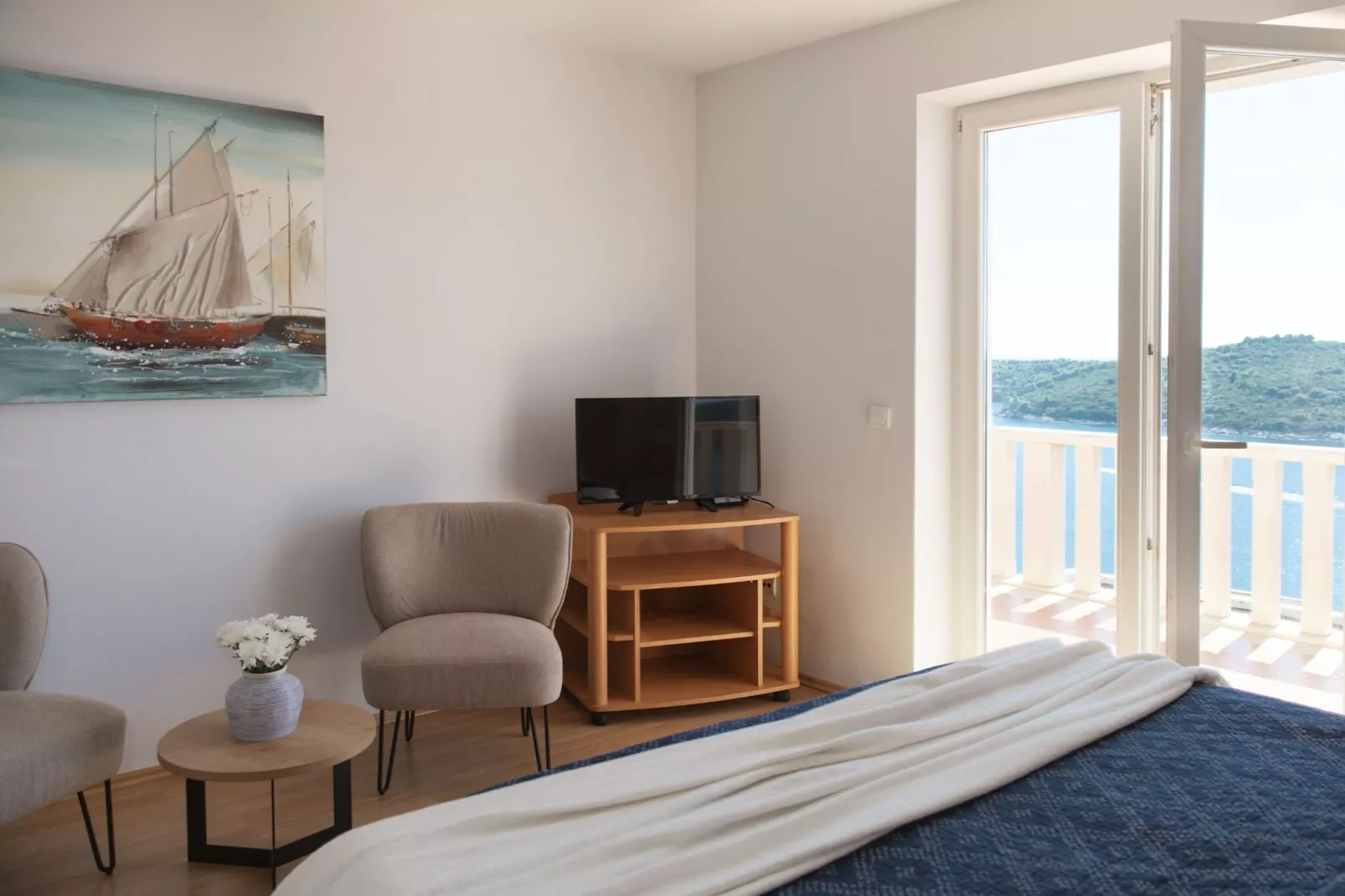 Apartments Bonavista - Superior Two Bedroom Apartment with Balcony and Sea View (A1)-Bedroom
