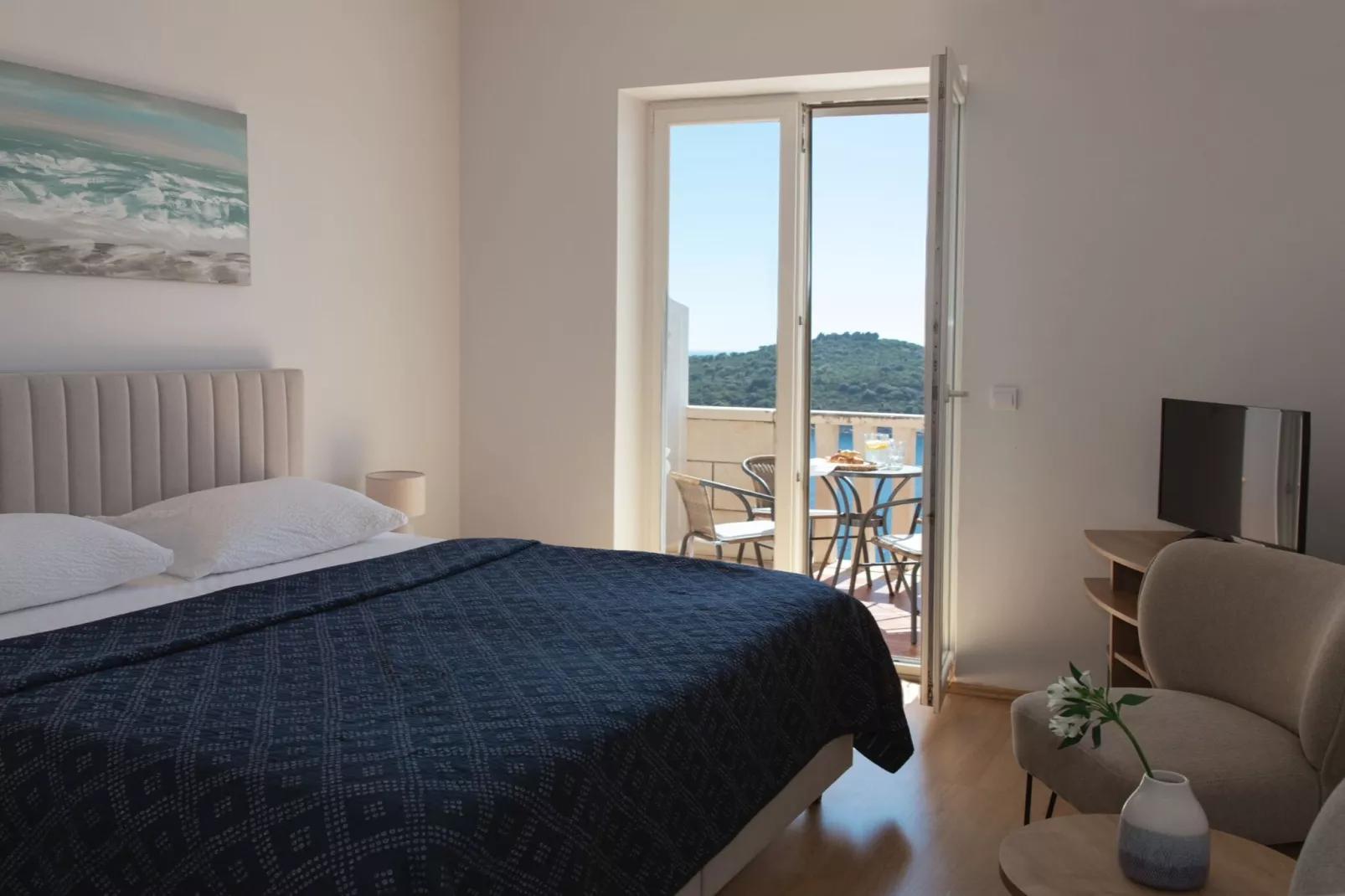Apartments Bonavista - Superior Two Bedroom Apartment with Balcony and Sea View (A1)-Bedroom