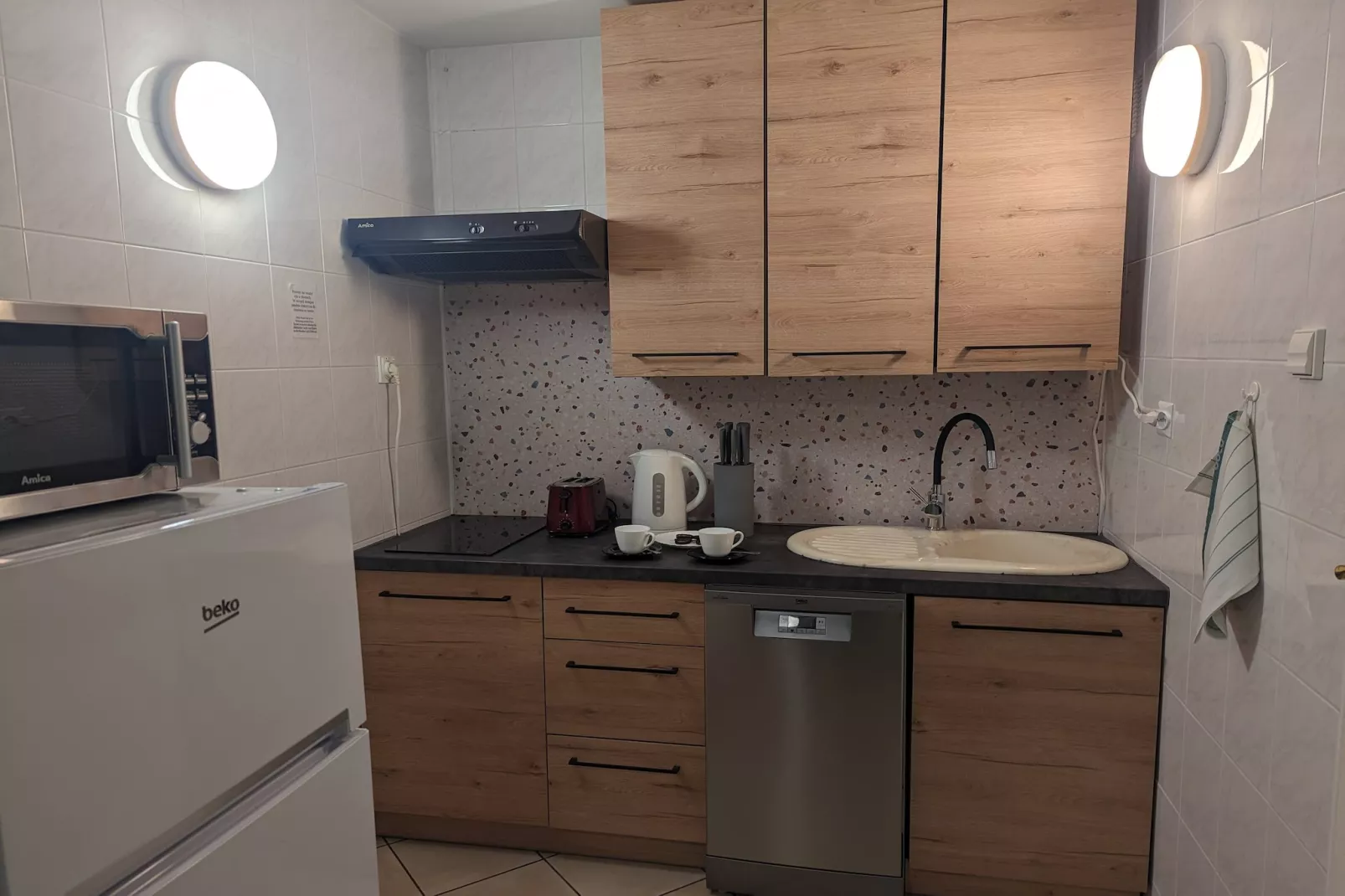 Piętrzowe domy wakacyjne w Rowach dla max 4 osób-Kitchen