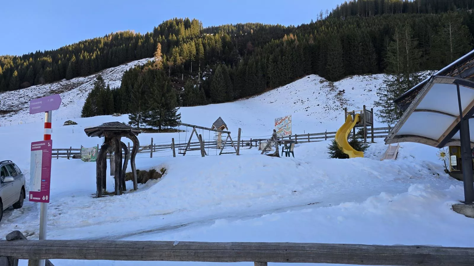 Schönangeralm Skihütte - Gebiet Winter 5 km