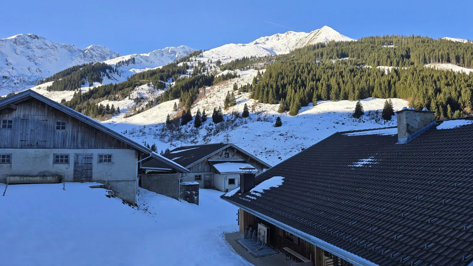 Schönangeralm Skihütte - Aussicht Winter
