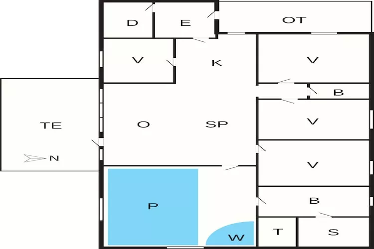8 Personen Ferienhaus in Oksbøl-By Traum - Grundriss