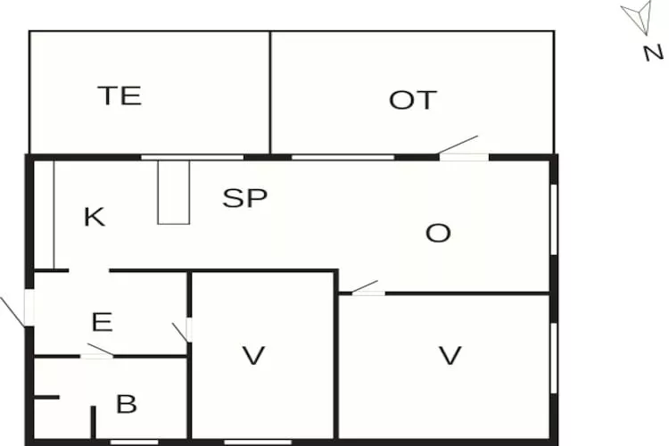 6 Personen Ferienhaus in Idestrup-By Traum - Grundriss