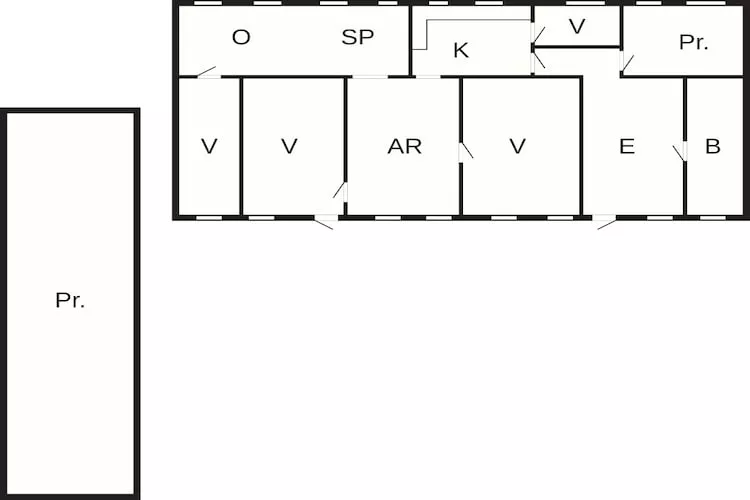 8 person holiday home in Roslev - Floor plan