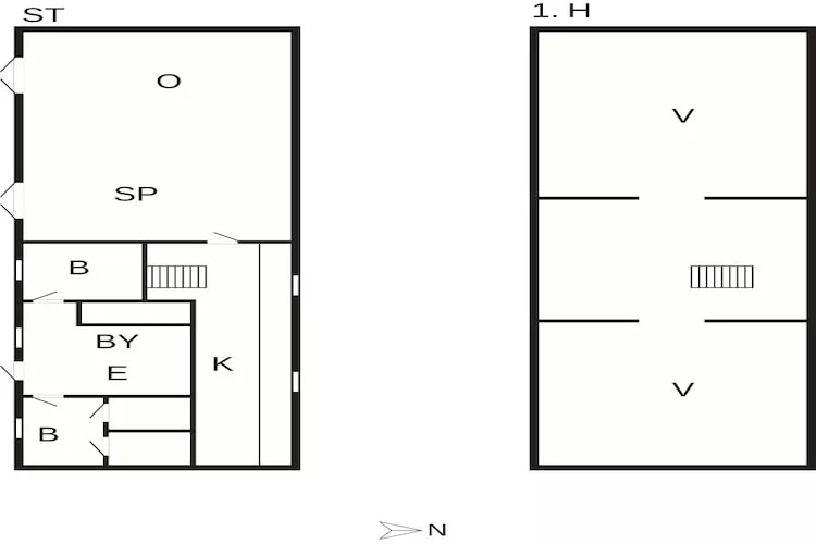 Maison de vacances pour 8 a Ribe - Plan