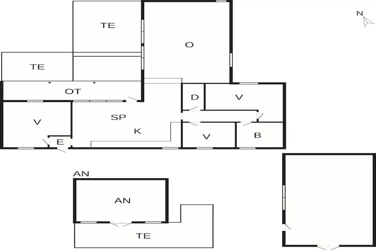 Maison de vacances pour 8 a Vejby - Plan