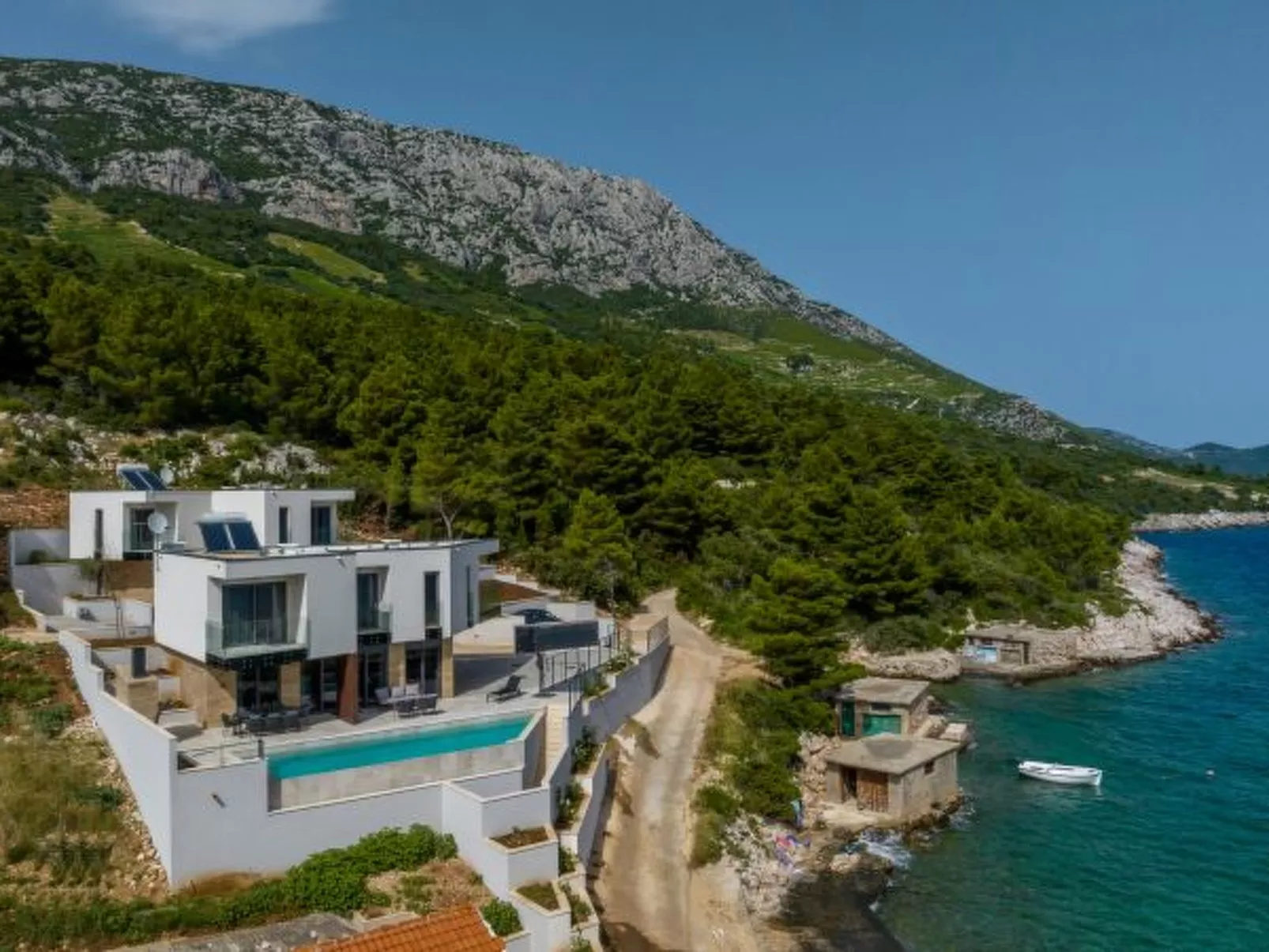 Beachfront villa Mare with seaview and pool