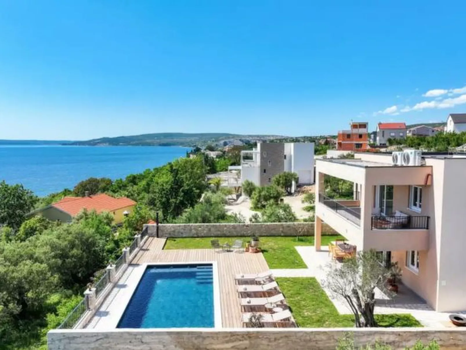 Seaview Villa Grota with swimming pool