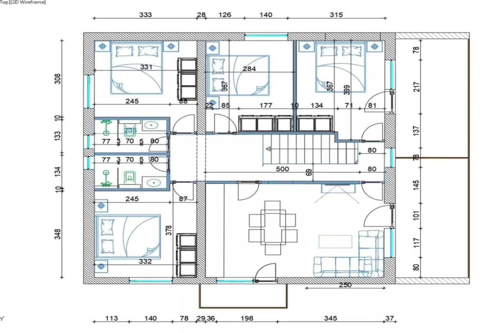 Four-Bedroom Apartment With Sea View - Badezimmer