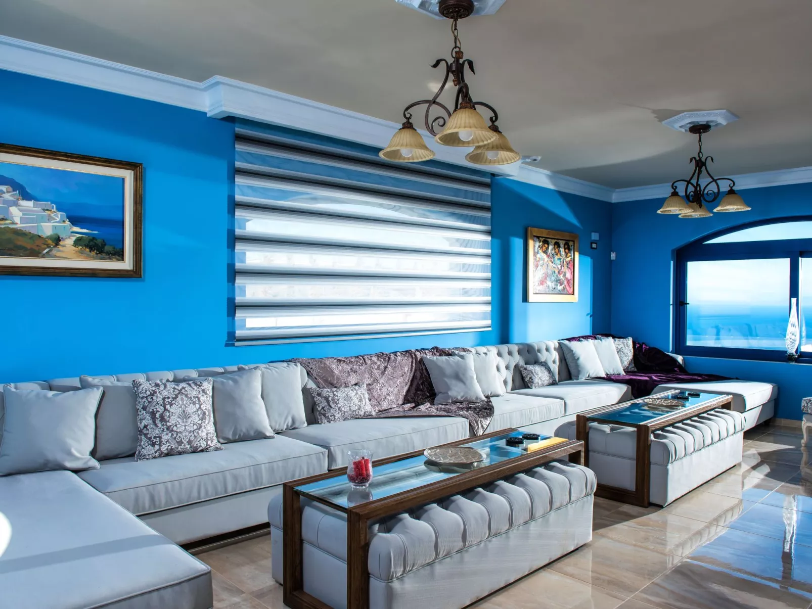 VILLA SANTORINI, WEIN DUNKLES MEER VILLEN