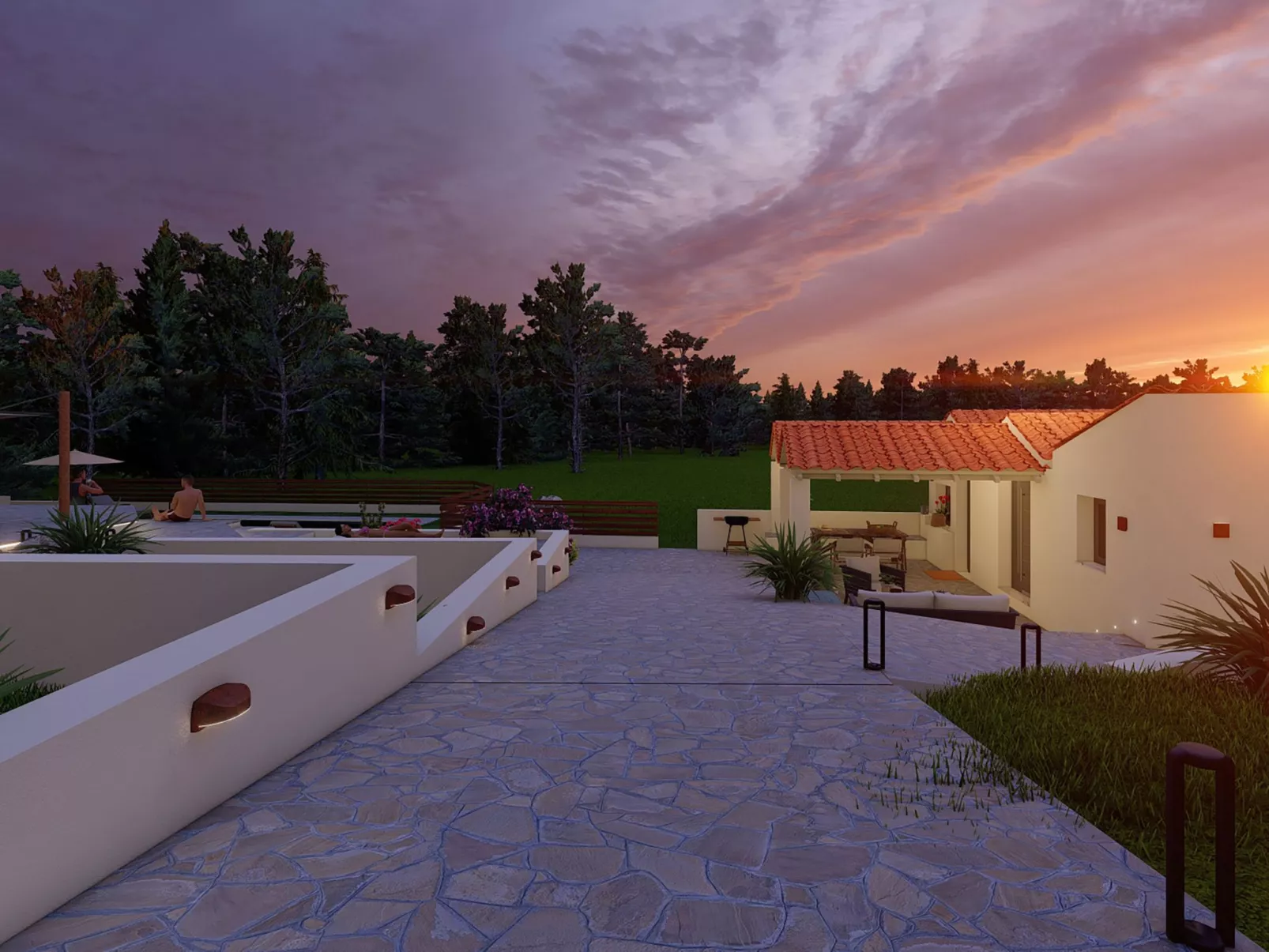 Villa Pine Trees bei Kardous, Skopelos Privater Pool - Draußen