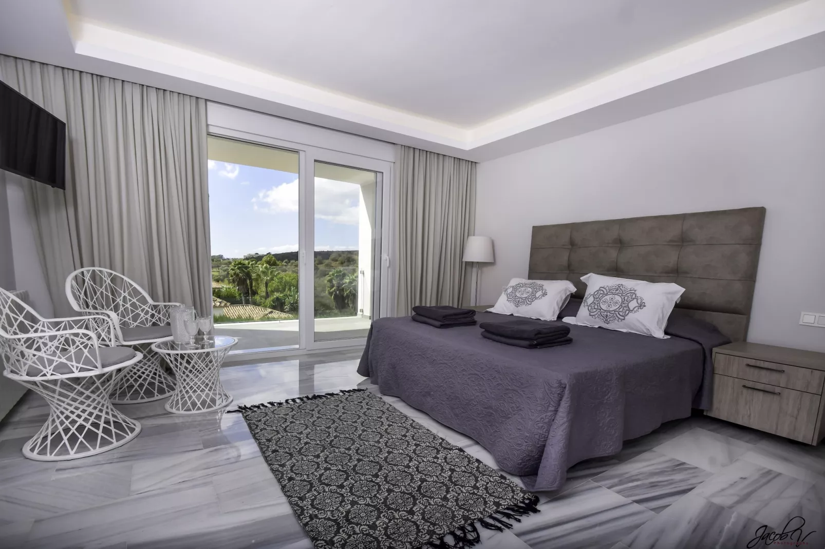 Tranquil Villa with Sea Views & Heated Pool! - Bedroom