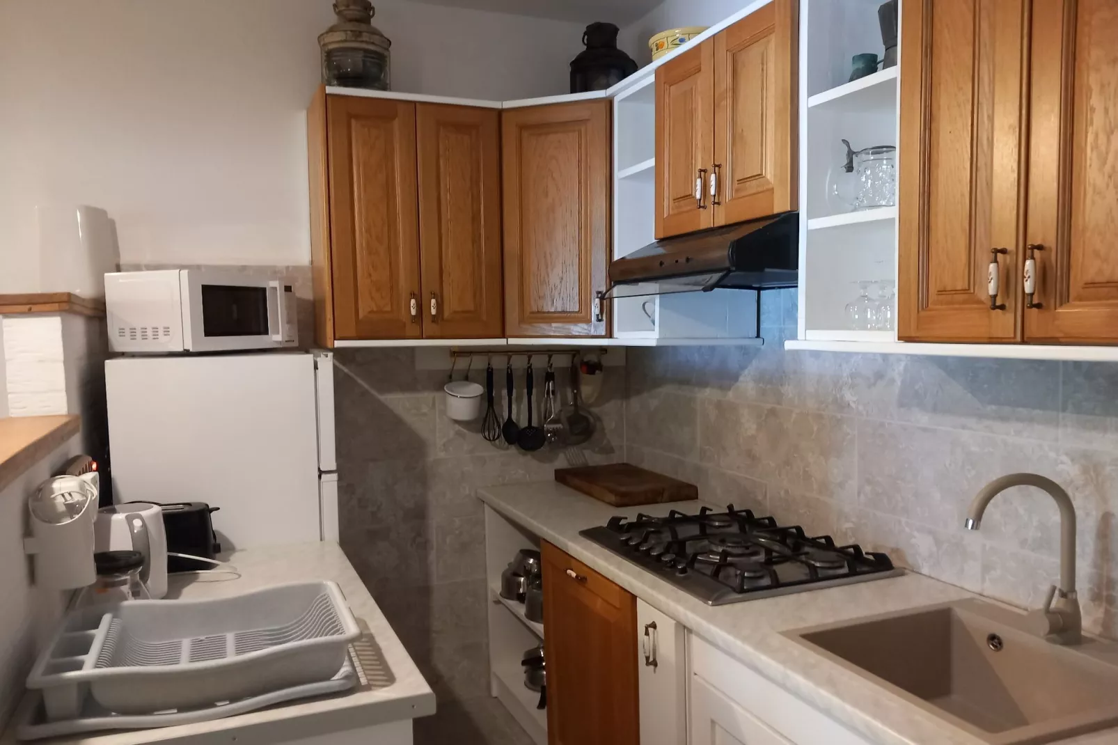 Guest House Green Corner Supetarska Draga - One Bedroom Apartment With Balcony and Sea View - Cuisine