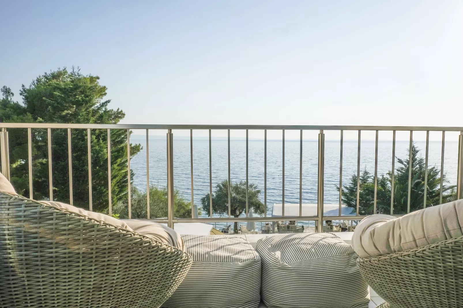 Holiday residence Acrotel Athena Villas, Elia Beach-Maisonette - Terrasse/Balkon